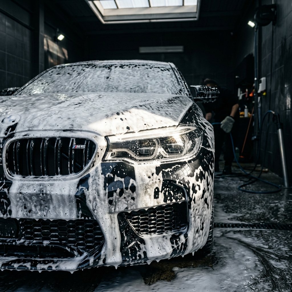 Exterior car wash foam
